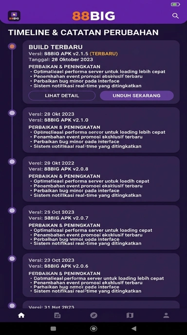 Riwayat Versi 88big: Pembaruan Terkini dan Fitur
