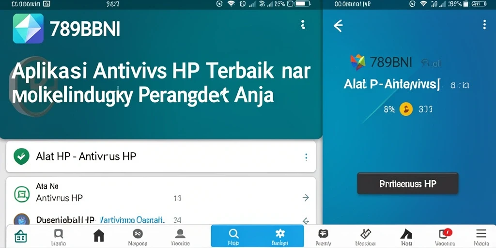 Antarmuka pengguna aplikasi Antivirus HP 789BNI yang intuitif dan mudah digunakan.