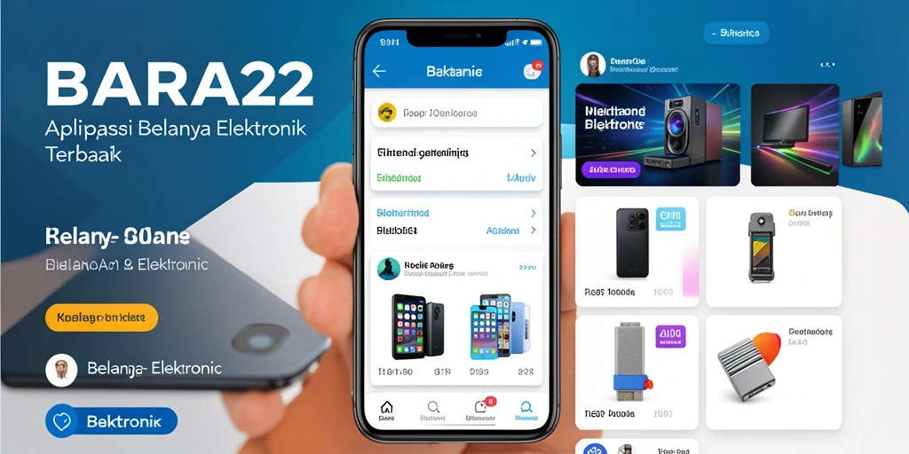 Tampilan antarmuka aplikasi BARA22 untuk belanja elektronik.