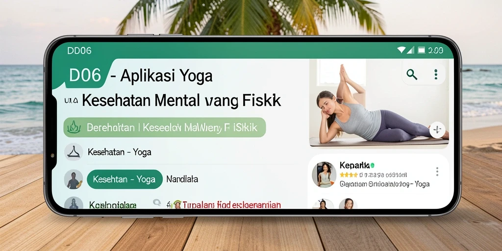 Antarmuka D06 yang intuitif dengan variasi pose Yoga yang menarik.