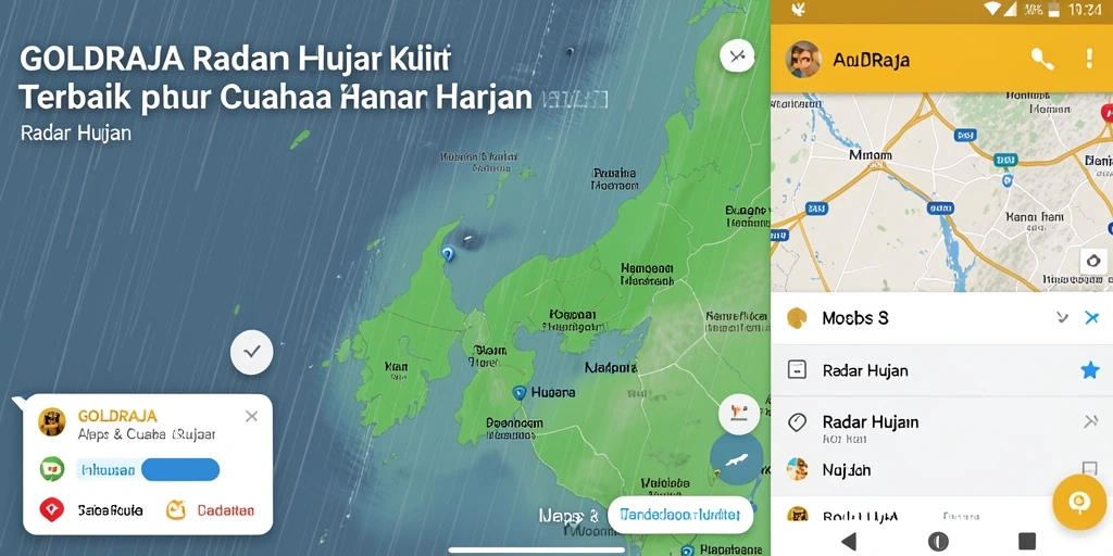 Antarmuka <strong>GOLDRAJA</strong> menampilkan radar hujan dengan informasi terkini.