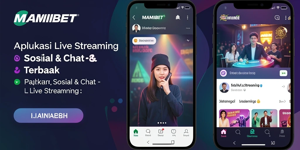 Screenshot MAMIBET menampilkan antarmuka Live Streaming yang interaktif dan menarik.