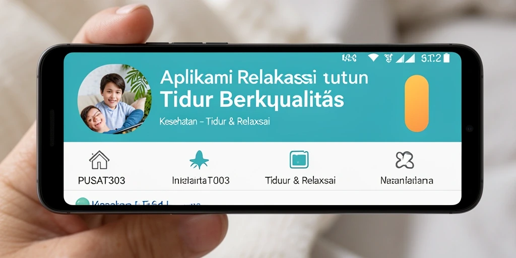 Tampilan antarmuka PUSAT303 untuk tidur dan relaksasi yang menenangkan.