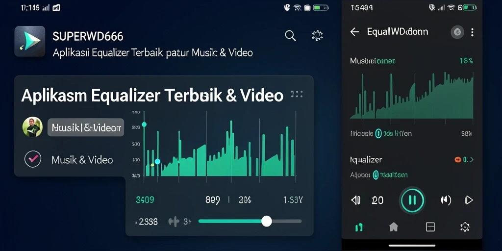 Antarmuka menarik SUPERWD666 dengan fitur Equalizer canggih.