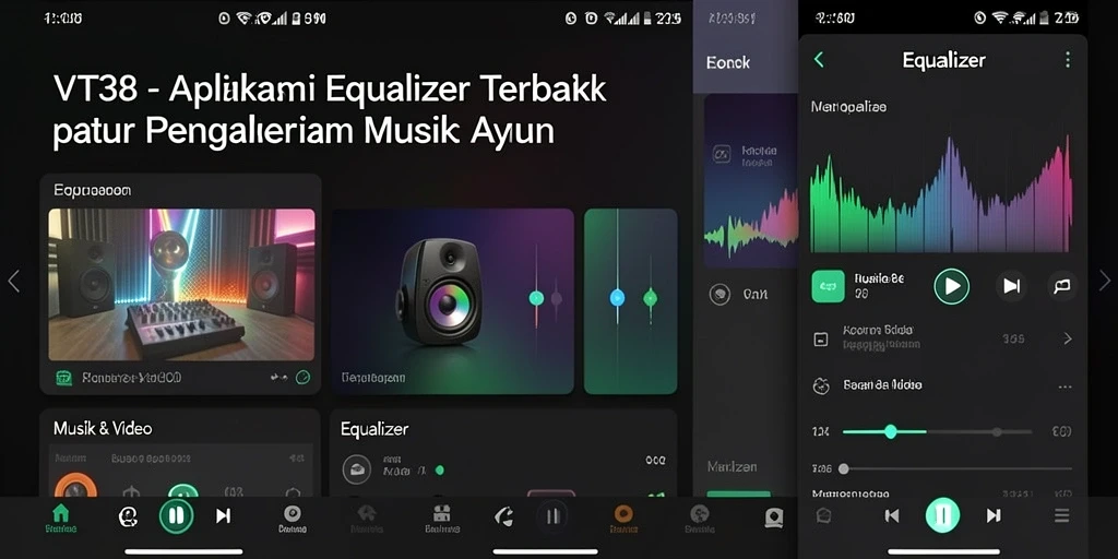 Antarmuka dan fungsi Equalizer VT38 yang memukau dan intuitif.